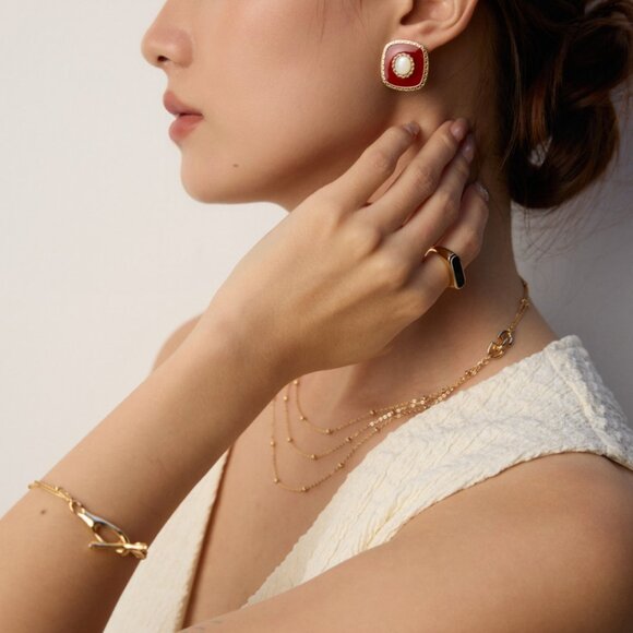 ✨ Artisan Original Multi-Strand Bracelet with Sculptural Toggle Clasp | S925 - Picture 10 of 12